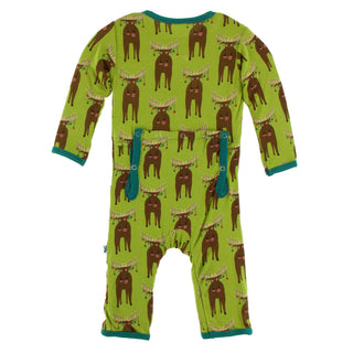 KicKee Pants Meadow Bad Moose Coverall with Zipper, KicKee Pants, All Things Holiday, Christmas, Christmas Coverall, Christmas Pajama, Christmas Pajamas, Coverall, Coverall with Zipper, Cover