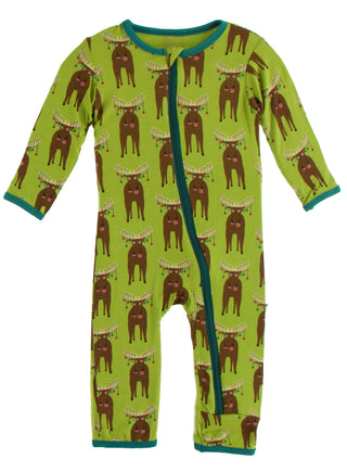 KicKee Pants Meadow Bad Moose Coverall with Zipper, KicKee Pants, All Things Holiday, Christmas, Christmas Coverall, Christmas Pajama, Christmas Pajamas, Coverall, Coverall with Zipper, Cover