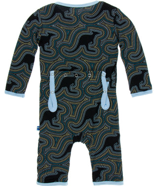 KicKee Pants Midnight Kangaroo Coverall with Snaps, KicKee Pants, Boys Clothing, CM22, Coverall, Coverall with Snaps, Cyber Monday, Els PW 5060, Els PW 8258, End of Year, End of Year Sale, Fi