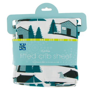 KicKee Pants Natural Cabins and Tents Fitted Crib Sheet, KicKee Pants, CM22, Crib Sheet, KicKee, KicKee Pants, KicKee Pants Crib Sheet, KicKee Pants Fish and Wildlife, KicKee Pants Fitted Cri