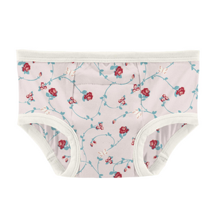 KicKee Pants Natural Camping & Macaroon Floral Vines Training Pants Set, KicKee Pants, cf-size-3t-4t, cf-type-training-pants, cf-vendor-kickee-pants, CM22, Els PW 8598, KicKee, KicKee Pants, 