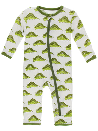 KicKee Pants Natural Caterpillars Coverall with Zipper, KicKee Pants, Botany, cf-size-18-24-months, cf-type-coverall, cf-vendor-kickee-pants, CM22, Coverall, Coverall with Zipper, Coveralls, 