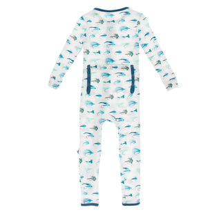 KicKee Pants Natural Fishing Flies Coverall with Zipper, KicKee Pants, Coverall, Coverall with Zipper, Coveralls, Fitted Coverall, KciKee Coverall, KicKee, KicKee Coverall, KicKee Pants, KicK