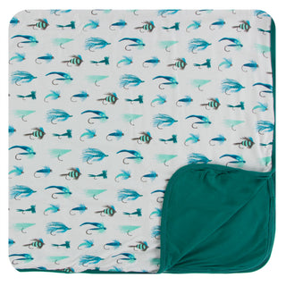 KicKee Pants Natural Fishing Flies Toddler Blanket, KicKee Pants, KicKee, KicKee Pants, KicKee Pants Fish and Wildlife, KicKee Pants Natural Fishing Flies, KicKee Pants Natural Fishing Flies 