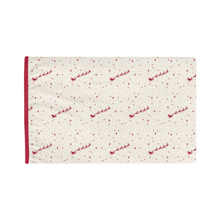 KicKee Pants natural Flying Santa pillowcase with festive holiday design featuring flying Santa in soft fabric.