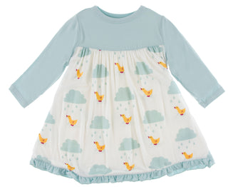 KicKee Pants Natural Puddle Duck L/S Swing Dress, KicKee Pants, Black Friday, Classic LS Swing, CM22, Cyber Monday, Els PW 5060, Els PW 8258, End of Year, End of Year Sale, KicKee, KicKee LS 