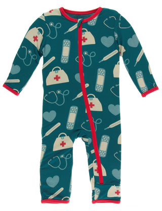 KicKee Pants Oasis Medicine Coverall with Zipper, KicKee Pants, CM22, Coverall, Coverall with Zipper, Coveralls, Fitted Coverall, KciKee Coverall, KicKee, KicKee Coverall, KicKee Pants Covera