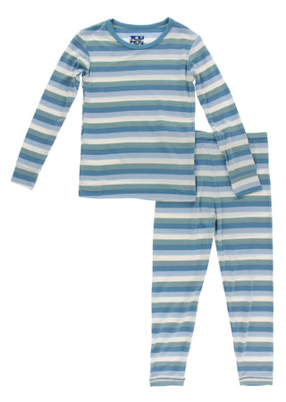 KicKee Pants Oceanography Stripe L/S Pajama Set, KicKee Pants, CM22, Els PW 5060, KicKee, KicKee Oceanography, KicKee Pants L/S Pajama Set, KicKee Pants Oceanography, KicKee Pants Oceanograph