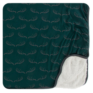 KicKee Pants Pine Deer Rack Sherpa-Lined Toddler Blanket, KicKee Pants, KicKee, KicKee Pants, KicKee Pants Fish and Wildlife, KicKee Pants Pine Deer Rack, KicKee Pants Pine Deer Rack Sherpa-L
