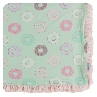KicKee Pants Pistachio Donuts Ruffle Toddler Blanket, KicKee Pants, Blanket, CM22, KicKee, KicKee Pants, KicKee Pants Culinary Arts, KicKee Pants Ruffle Toddler Blanket, KicKee Pants Toddler 