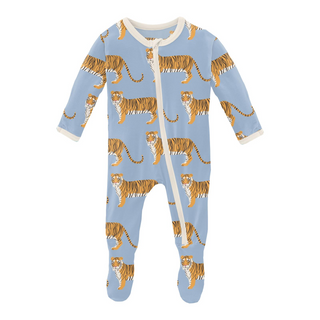 KicKee Pants Pond Tiger Footie with Zipper, KicKee Pants, Footie with Zipper, KicKee, KicKee Footie, KicKee Footie with Zipper, KicKee Pants Anniversary Spring  23, kickee pants footie, KicKe