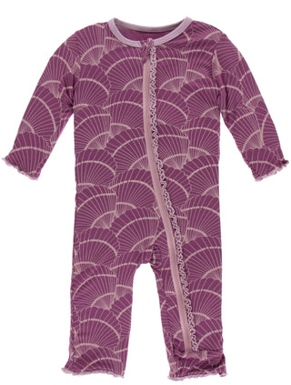 KicKee Pants Shell Fossils Muffin Ruffle Coverall with Zipper, KicKee Pants, Black Friday, CM22, Coverall with Zipper, Cyber Monday, Els PW 5060, Els PW 8258, End of Year, End of Year Sale, K