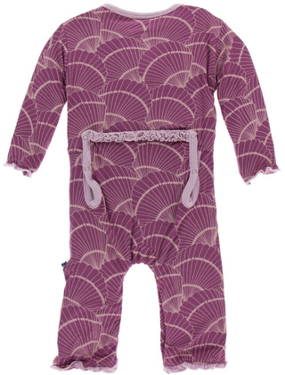KicKee Pants Shell Fossils Muffin Ruffle Coverall with Zipper, KicKee Pants, Black Friday, CM22, Coverall with Zipper, Cyber Monday, Els PW 5060, Els PW 8258, End of Year, End of Year Sale, K