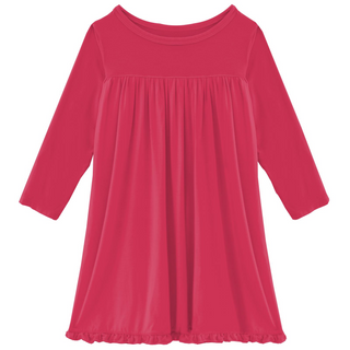 KicKee Pants Solid Classic L/S Swing Dress, KicKee Pants, CM22, KicKee, KicKee Pants, KicKee Pants First Day of School, KicKee Pants Solid Classic L/S Swing Dress, Dress - Basically Bows & Bo