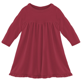 KicKee Pants Solid Classic L/S Swing Dress, KicKee Pants, CM22, KicKee, KicKee Pants, KicKee Pants First Day of School, KicKee Pants Solid Classic L/S Swing Dress, Dress - Basically Bows & Bo