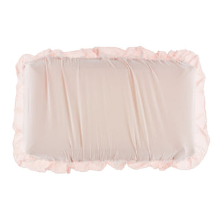 KicKee Pants Solid Macaroon Ruffle Changing Pad Cover, KicKee Pants, cf-type-diaper-changing-pad-cover, cf-vendor-kickee-pants, Changing Pad Cover, CM22, Diaper Changing Pad Cover, KicKee, Ki