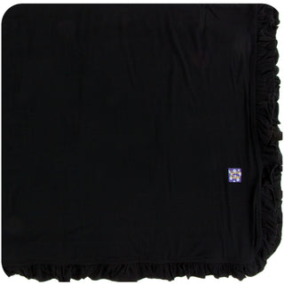 KicKee Pants Solid Midnight Ruffle Toddler Blanket, KicKee Pants, CM22, KicKee, KicKee Pants, KicKee Pants Ruffle Toddler Blanket, KicKee Pants Solid Midnight, KicKee Pants Solid Midnight Ruf