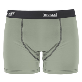 KicKee Pants Solid Silver Sage w/Slate Men's Boxer Brief, KicKee Pants, CM22, Els PW 8598, Everyday Heroes, KicKee, KicKee Men's Boxer Briefs, KicKee Pants First Day of School, KicKee Pants M
