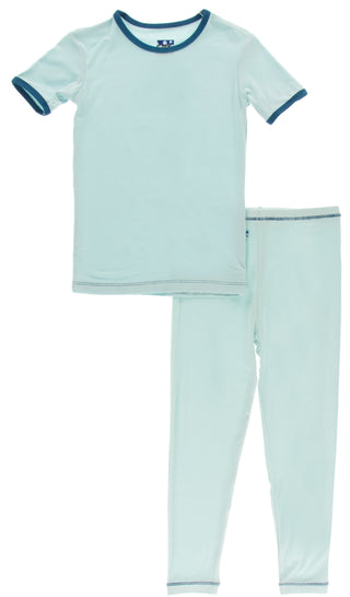 KicKee Pants Solid Spring Sky with Twilight S/S Pajama Set, KicKee Pants, CM22, KicKee, kickee Pajama Set, KicKee Pajamas, KicKee Pants, KicKee Pants Astronomy, KicKEe Pants Pajama Set, KicKe