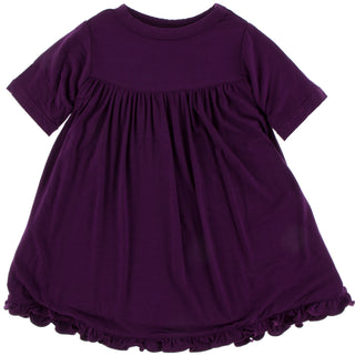 KicKee Pants Solid Wine Grapes Classic S/S Swing Dress, KicKee Pants, Classic Short Sleeve Swing Dress, CM22, KicKee, KicKee Pants, KicKee Pants Solid Wine Grapes, KicKee Pants Solid Wine Gra