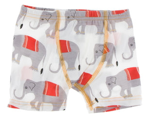 KicKee Pants Spring Sky Tiger & Natural Indian Elephant Boxer Brief Set, Kickee Pants, Black Friday, Boys Boxer Brief Set, CM22, Cyber Monday, Els PW 8598, KicKee, KicKee Boxer Brief, KicKee 