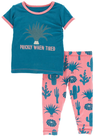 KicKee Pants Strawberry Cactus S/S Pajama Set with Pants, KicKee Pants, Cactus, CM22, Girl Cactus, KicKee, KicKee Cancun, KicKee Pants, KicKee Pants Cactus, KicKee Pants Cancun, KicKee Pants 