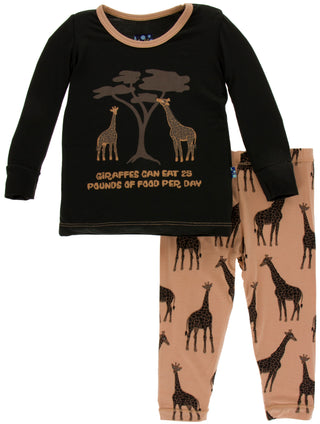 KicKee Pants Suede Giraffes Long Sleeve Pajama Set, KicKee Pants, Black Friday, CM22, Cyber Monday, Els PW 5060, Els PW 8258, End of Year, End of Year Sale, Kenya, KicKee, KicKee Pants, KicKe