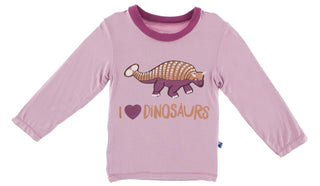 KicKee Pants Sweet Pea I Love Dinosaurs L/S Piece Print Easy Fit Crew Neck Tee, KicKee Pants, Black Friday, cf-size-small-6-8, cf-type-long-sleeve-tee, cf-vendor-kickee-pants, CM22, Cyber Mon