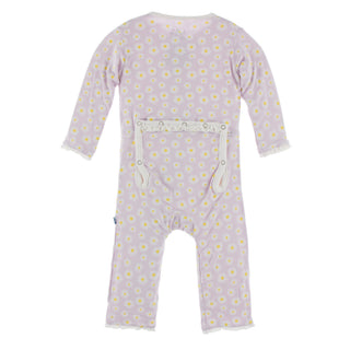 KicKee Pants Thistle Chamomile Muffin Ruffle Coverall with Zipper, KicKee Pants, CM22, Coverall, Coverall with Zipper, KicKee, KicKee Pants, KicKee Pants Coverall with Zipper, KicKee Pants Cu