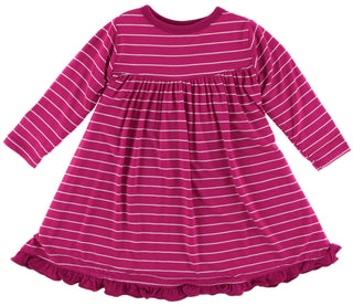 KicKee Pants Tokyo Dragonfruit Stripe Long Sleeve Classic Swing Dress, KicKee Pants, Black Friday, Classic Swing Dress, CM22, Cyber Monday, Els PW 8258, End of Year, End of Year Sale, KicKee,