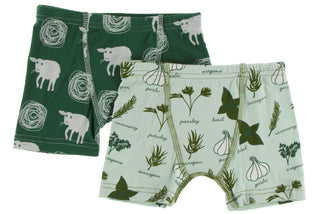 KicKee Pants Topiary Tuscan Sheep & Aloe Herbs Boxer Briefs Set, KicKee Pants, Boys Boxers, CM22, Els PW 8598, KicKee, KicKee Pants, KicKee Pants Aloe Herbs, Kickee Pants Boxer Brief Set, Kic
