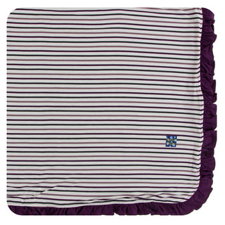 KicKee Pants Tuscan Vineyard Stripe Ruffle Toddler Blanket, KicKee Pants, CM22, KicKee, KicKee Pants, KicKee Pants Toddler Blanket, KicKee Pants Tuscan Vineyard Stripe, KicKee Pants Tuscany, 