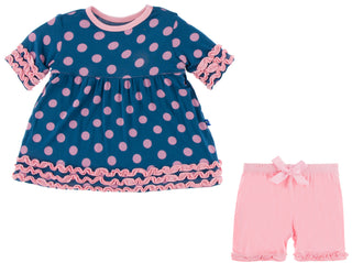 KicKee Pants Twilight Dot Short Sleeve Babydoll Outfit Set, KicKee Pants, Babydoll Outfit Set, CM22, KicKee, KicKee Pants, KicKee Pants Anniversary Spring, KicKee Pants Babydoll Outfit, KicKe