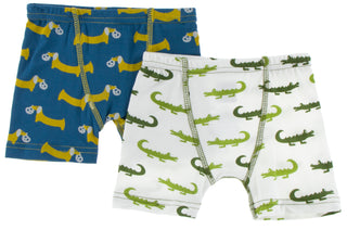KicKee Pants Twilight Pretzel Pup & Natural Crocodile Boxer Briefs Set, KicKee Pants, Boxer Briefs, Boys Boxer Brief Set, CM22, Els PW 8598, KicKee, KicKee Pants, Kickee Pants Boxer Brief Set