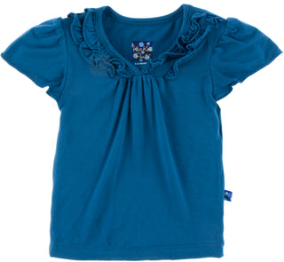 KicKee Pants Twilight Ruffle V-Neck Tee, KicKee Pants, CM22, KicKee, KicKee Pants, KicKee Pants Anniversary Spring, KicKee Pants Ruffle V-Neck Tee, KicKee Pants Spring Anniversary, KicKee Pan