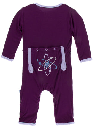 KicKee Pants Wine Grapes Atom Applique Coverall with Zipper, KicKee Pants, CM22, Coverall, KicKee Pants, KicKee Pants Applique Coverall with Zipper, KicKee Pants Astronomy, KicKee Pants Cover