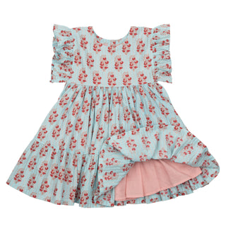 Pink Chicken Milky Beige Vintage Floral Kit Dress, Pink Chicken, Big Girls Clothing, Dress, Dress for Girls, Dresses for Girls, Els PW 5060, Little Girls Clothing, Little Girls Dress, Little 