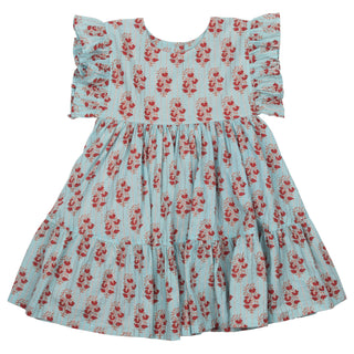 Pink Chicken Milky Beige Vintage Floral Kit Dress, Pink Chicken, Big Girls Clothing, Dress, Dress for Girls, Dresses for Girls, Els PW 5060, Little Girls Clothing, Little Girls Dress, Little 