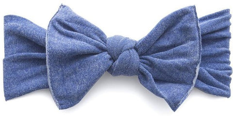 Baby Bling Stonewash Denim Patterned Knot Headband, Baby Bling, Baby Bling, Baby Bling Bows, Baby Bling Denim, Baby Bling Headband, Baby Bling Knot Headband, Baby Bling Patterned Knot Headban