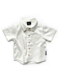 Little Bipsy Linen Button-Up Shirt - White, Little Bipsy Collection, cf-size-0-6-months, cf-type-apparel-&-accessories, cf-vendor-little-bipsy-collection, CM22, JAN23, LBSS22, Linen, Little B