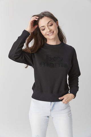 Le La Lo Boy Mama Chenille Sweatshirt - Black, LE LA LO, Boy Mama, Boy Mom Chenille Sweatshirt, cf-size-2xl, cf-size-large, cf-size-medium, cf-size-small, cf-size-xlarge, cf-type-shirts-&-top