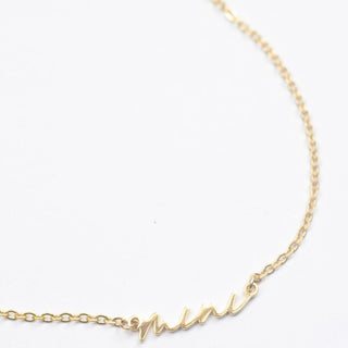 Le La Lo Child Script Necklace - Mini, LE LA LO, cf-type-necklace, cf-vendor-le-la-lo, Child Script Necklace, Jewelry, LE LA LO, LE LA LO Bracelet, Mini Necklace, Mommy & Me Jewelry, Mommy & 