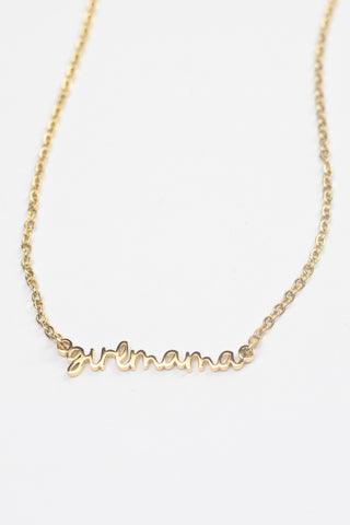 Le La Lo Ladies Script Necklace - Girl Mama, LE LA LO, cf-type-necklaces, cf-vendor-le-la-lo, Girl Mama, Girl Mama Necklace, Jewelry, LE LA LO, LE LA LO Bracelet, Mama, Mommy & Me Jewelry, Mo