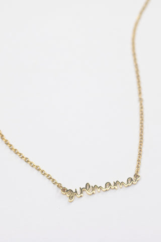 Le La Lo Ladies Script Necklace - Girl Mama, LE LA LO, cf-type-necklaces, cf-vendor-le-la-lo, Girl Mama, Girl Mama Necklace, Jewelry, LE LA LO, LE LA LO Bracelet, Mama, Mommy & Me Jewelry, Mo