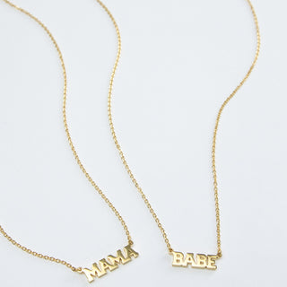 Le La Lo Mama + Babe Necklace Set, LE LA LO, cf-type-necklace, cf-vendor-le-la-lo, Jewelry, LE LA LO, LE LA LO Bracelet, Mama + Babe, Mama + Babe Necklace Set, Mama Necklace, Mini Necklace, M