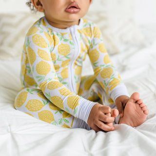 Little Sleepies Lemons Convertible Romper/Sleeper, Little Sleepies, Bamboo Pajamas, CM22, Coverall, Footie, Little Sleepies, Little Sleepies Bamboo, Little Sleepies Lemons, Little Sleepies Le