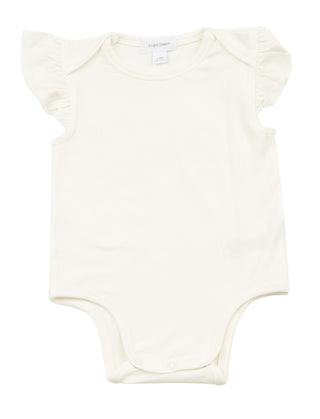Angel Dear Solid Ivory Ruffle Sleeve Onesie, Angel Dear, Angel Dear, Angel Dear Bodysuit, Angel Dear Onesie, Angel Dear Ruffle Sleeve Onesie, Angel Dear Solid Ivory Ruffle Sleeve Onesie, Bubb