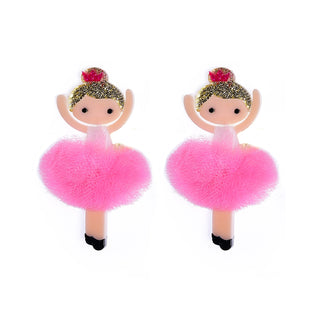 Lilies & Roses Ballerina Clip Set - Gold Hair w/Pink, Lilies & Roses, Acryliic, Ballerina Clip Set, cf-type-clip-set, cf-vendor-lilies-&-roses, Lilie & Roses, Lilies and Roses, Lillie & Roses