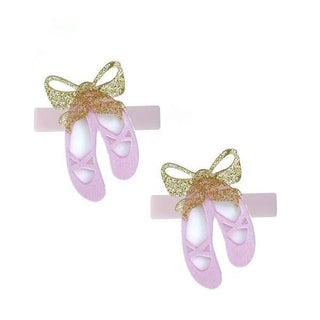 Lilies & Roses Ballet Shoes Clip Set (White Clip), Lilies & Roses, Ballerina, Ballet, dance, dancer, Lilies & Roses, Lilies & Roses Clip Set, Lilies and Roses, Hair Clip - Basically Bows & Bo