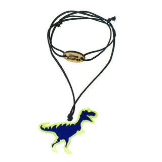 Lilies & Roses Dinosaur Navy + Neon Necklace, Lilies & Roses, Boys Necklace, Dino, Dino Necklace, Dinosaur Necklace, Easter Basket Ideas, EB Boy, EB Boys, EB Girls, Lilies & Roses, Lilies & R